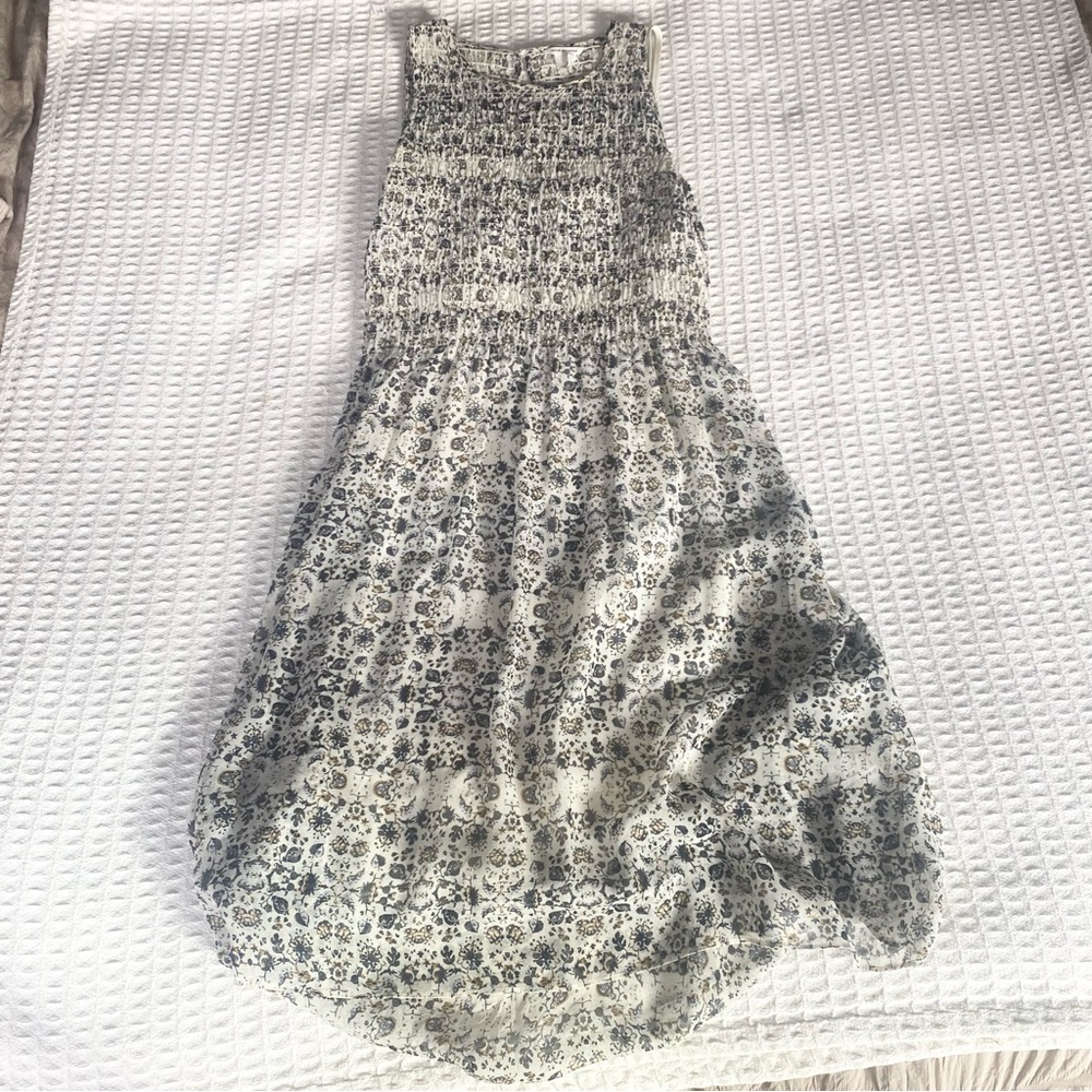 Club Monaco Floral Slip Dress - Navy and Cream size 2